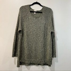 🍄 Chicos Sequin Shine Claire Sweater long sleeve